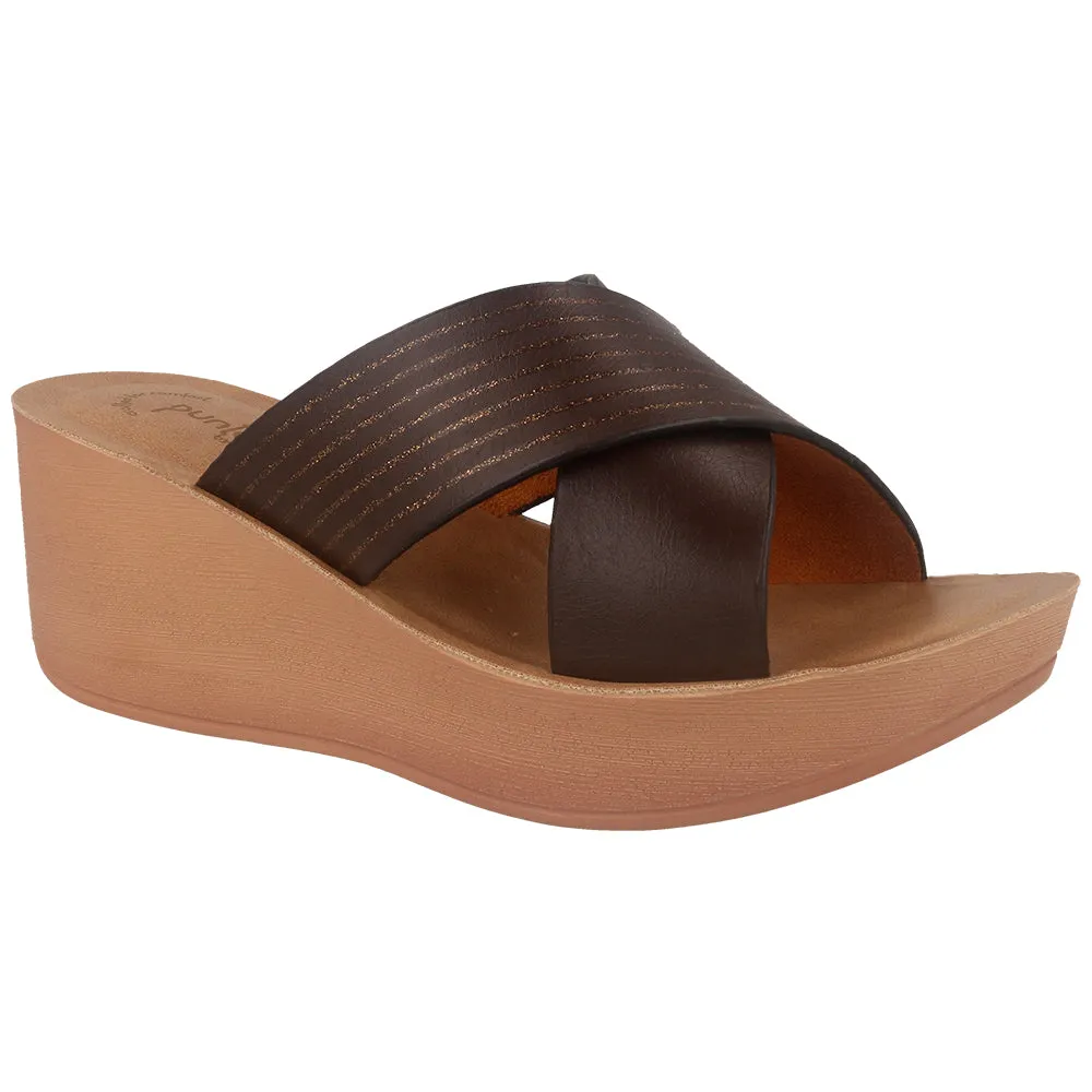 0449-Women’s Slip-On Wedge Slides