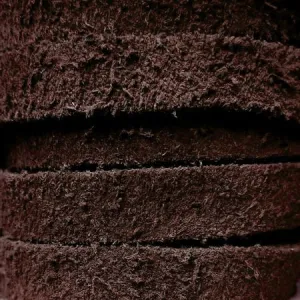 10 mm flat brown suede leather