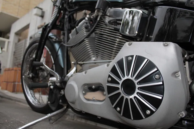 1172 Derby Cover for BIG TWIN - Radial Fin BLACK