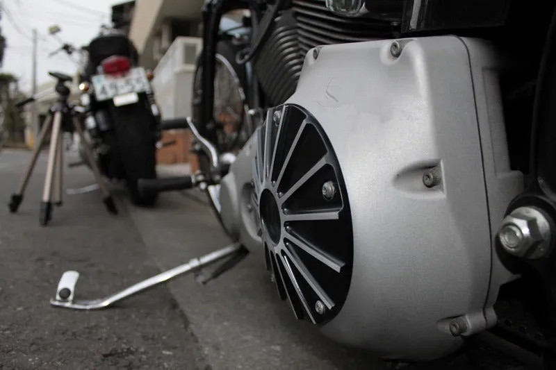 1172 Derby Cover for BIG TWIN - Radial Fin BLACK