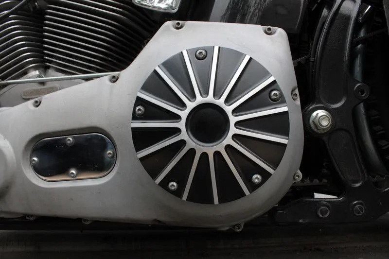 1172 Derby Cover for BIG TWIN - Radial Fin BLACK