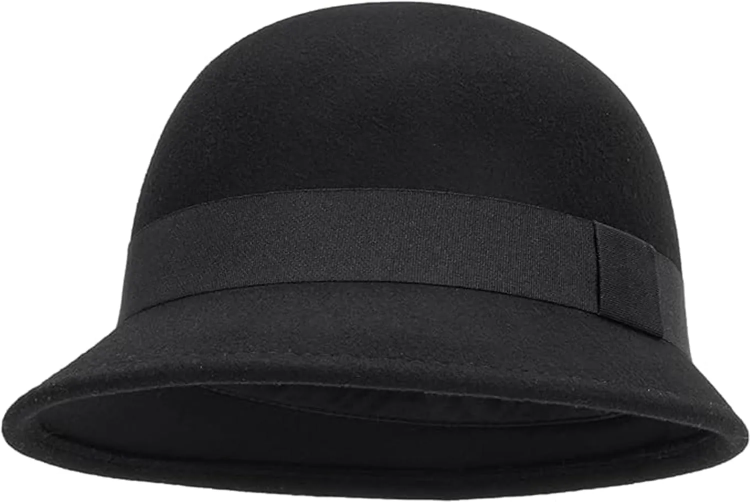 1920S Vintage Cloche Bucket Hat - Warm Winter Wool Cloche Bowler Hat for Women Ladies Derby Party Crushable