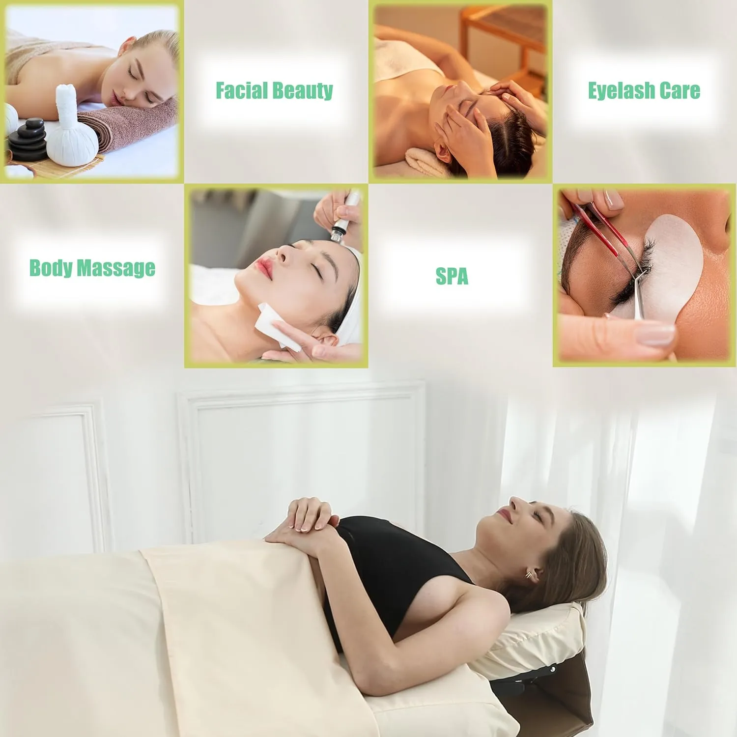 3 Piece Massage Table Sheets Set Microfiber Massage Bed Cover Soft Waterproof and Oil Proof Reusable for SPA Beauty Tattoos Includes Table Cover,Fitted Sheet and Face Rest Cover (Beige)