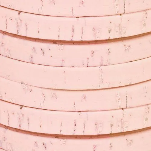 5mm Flat Portuguese Cork - Soft Pink (Sold by the Inch)