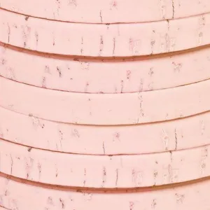 5mm Flat Portuguese Cork - Soft Pink (Sold by the Inch)