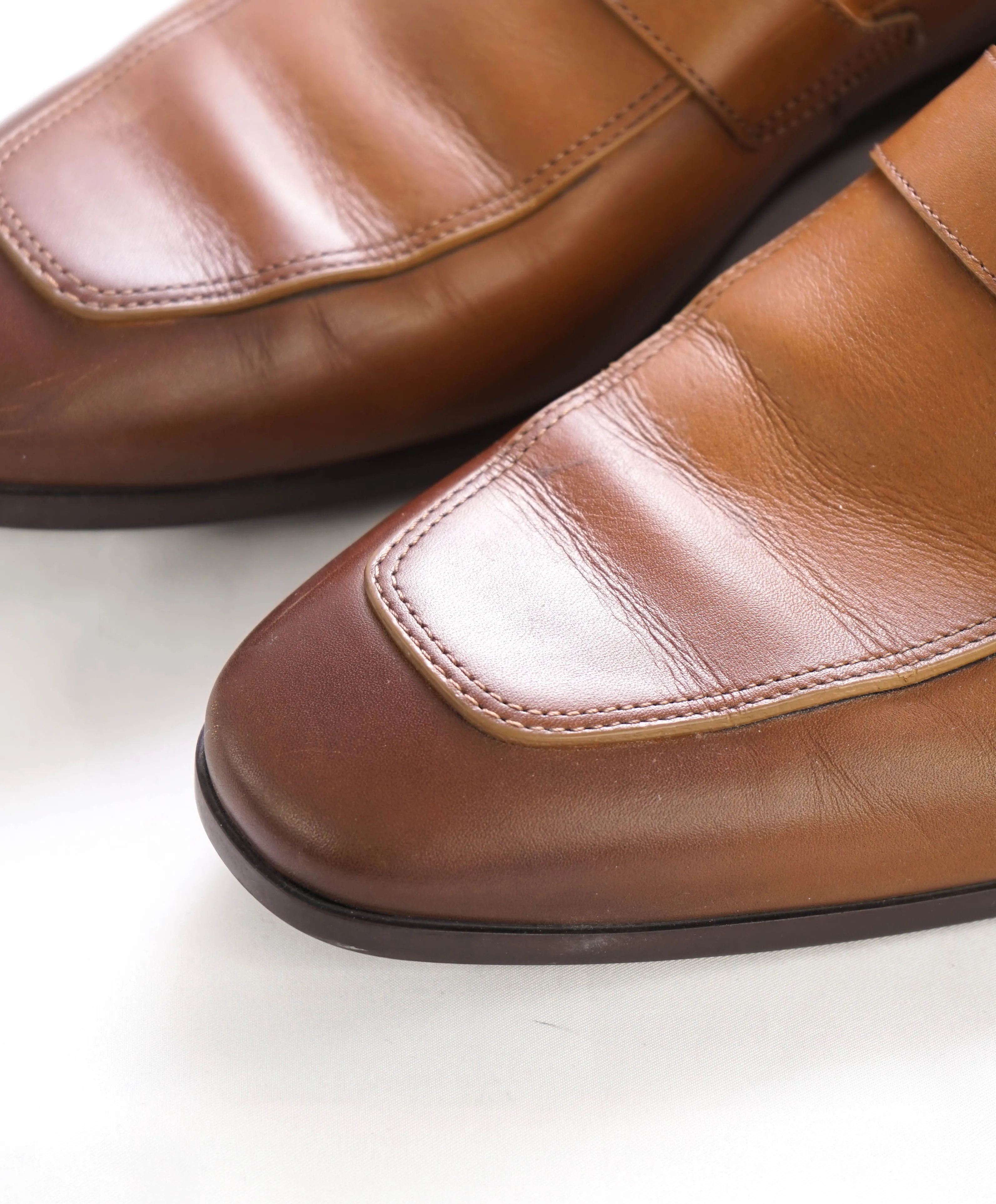 $780 SALVATORE FERRAGAMO - Brown Logo Bit Front Loafer - 8 EE US