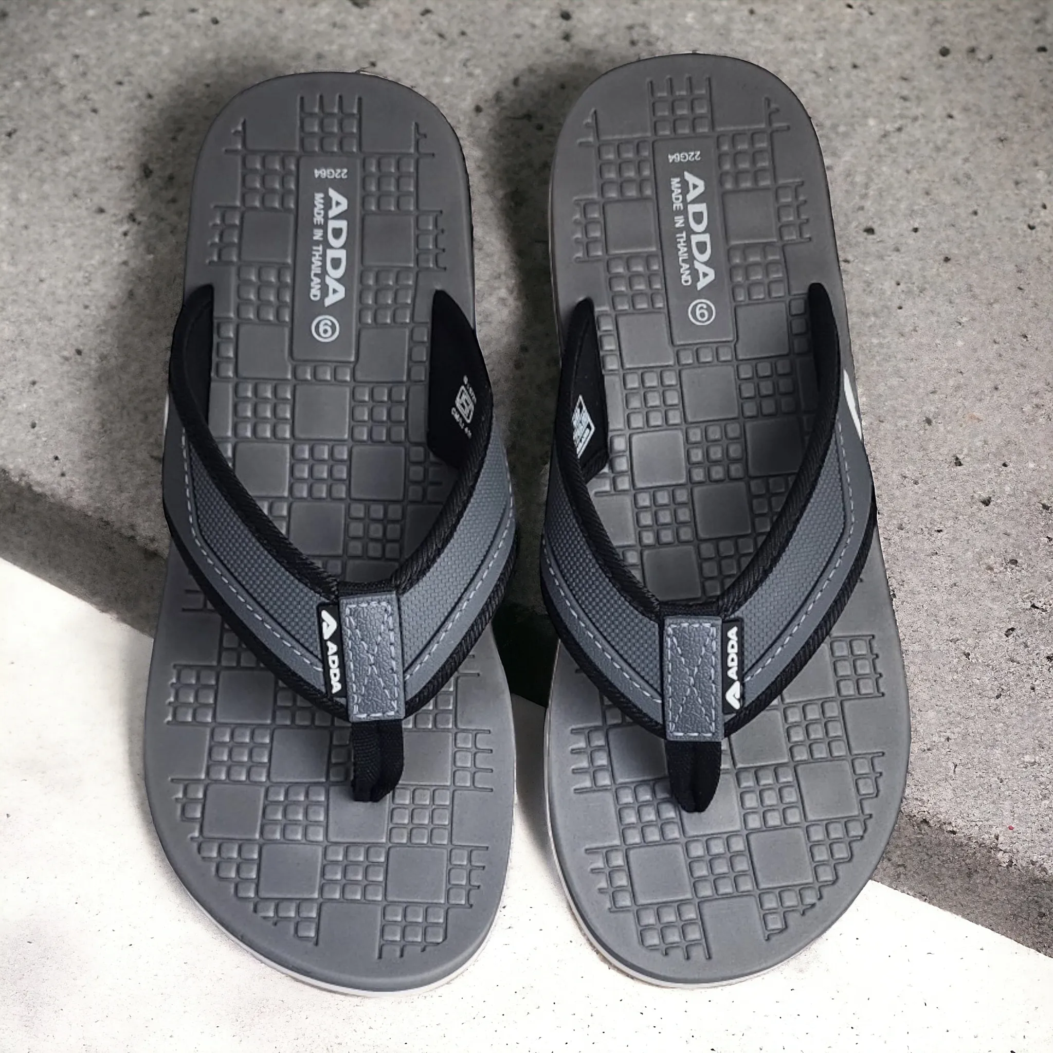 ADDA DEFENDER1 GREY Men's Slipper/Chapple/Flip flop