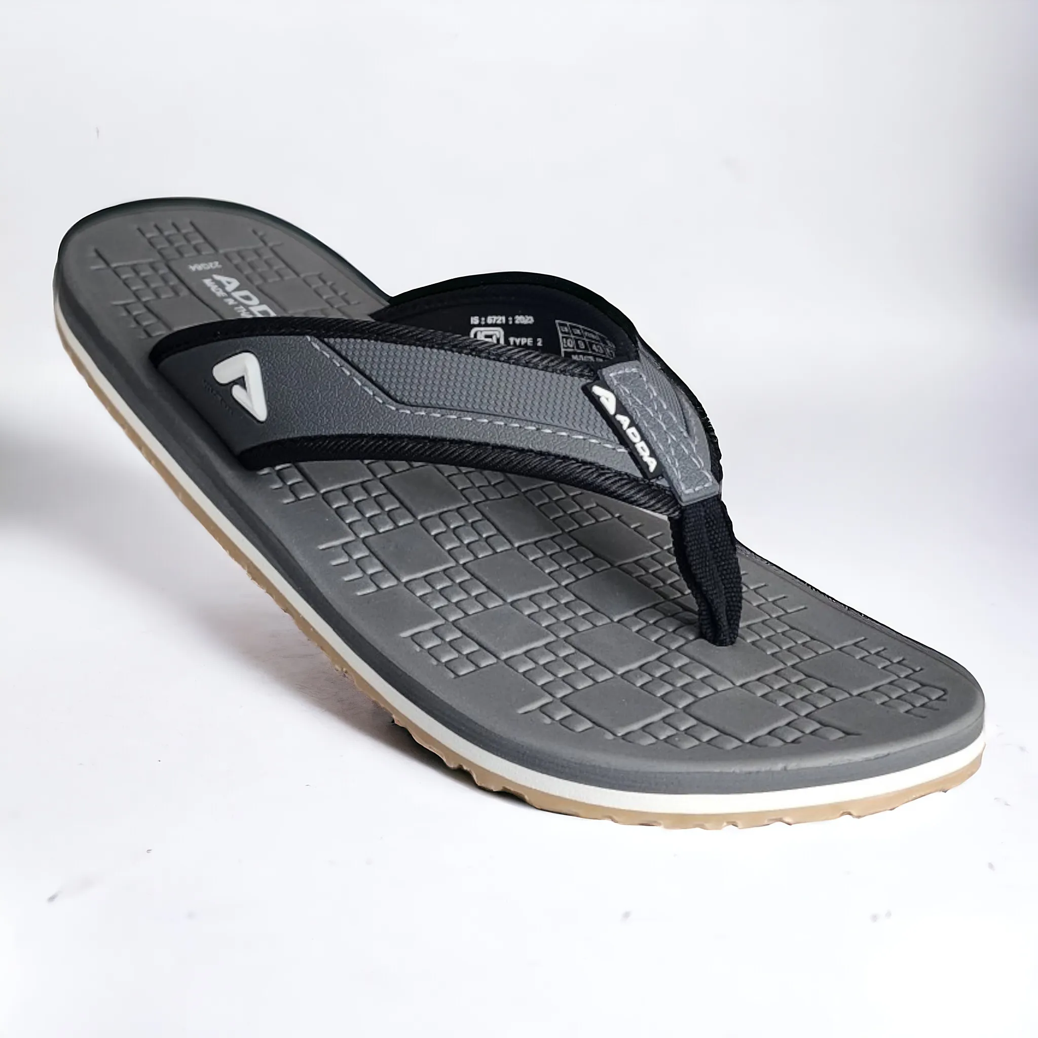 ADDA DEFENDER1 GREY Men's Slipper/Chapple/Flip flop
