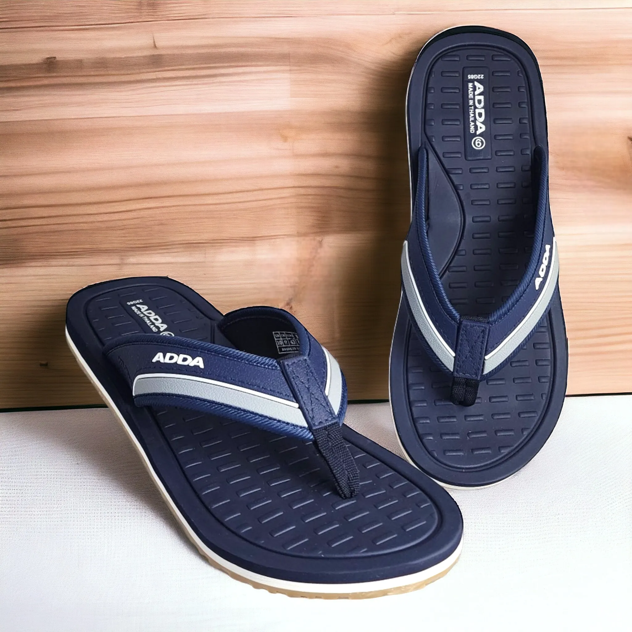 ADDA DEFENDER3 NAVY Men's Slipper/Chapple/Flip flop