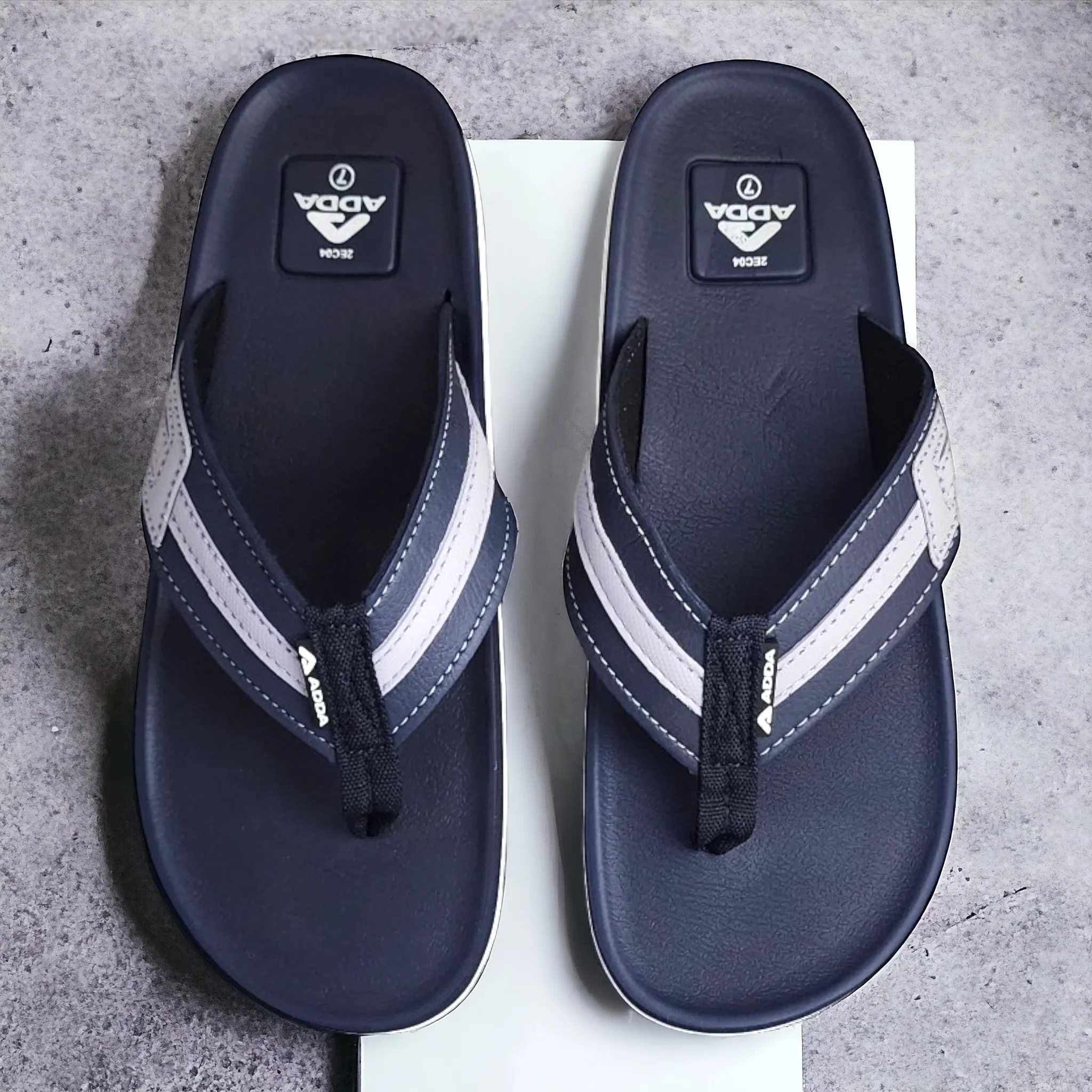 ADDA EURO NAVY Men's Slipper/Chapple/Flip flop