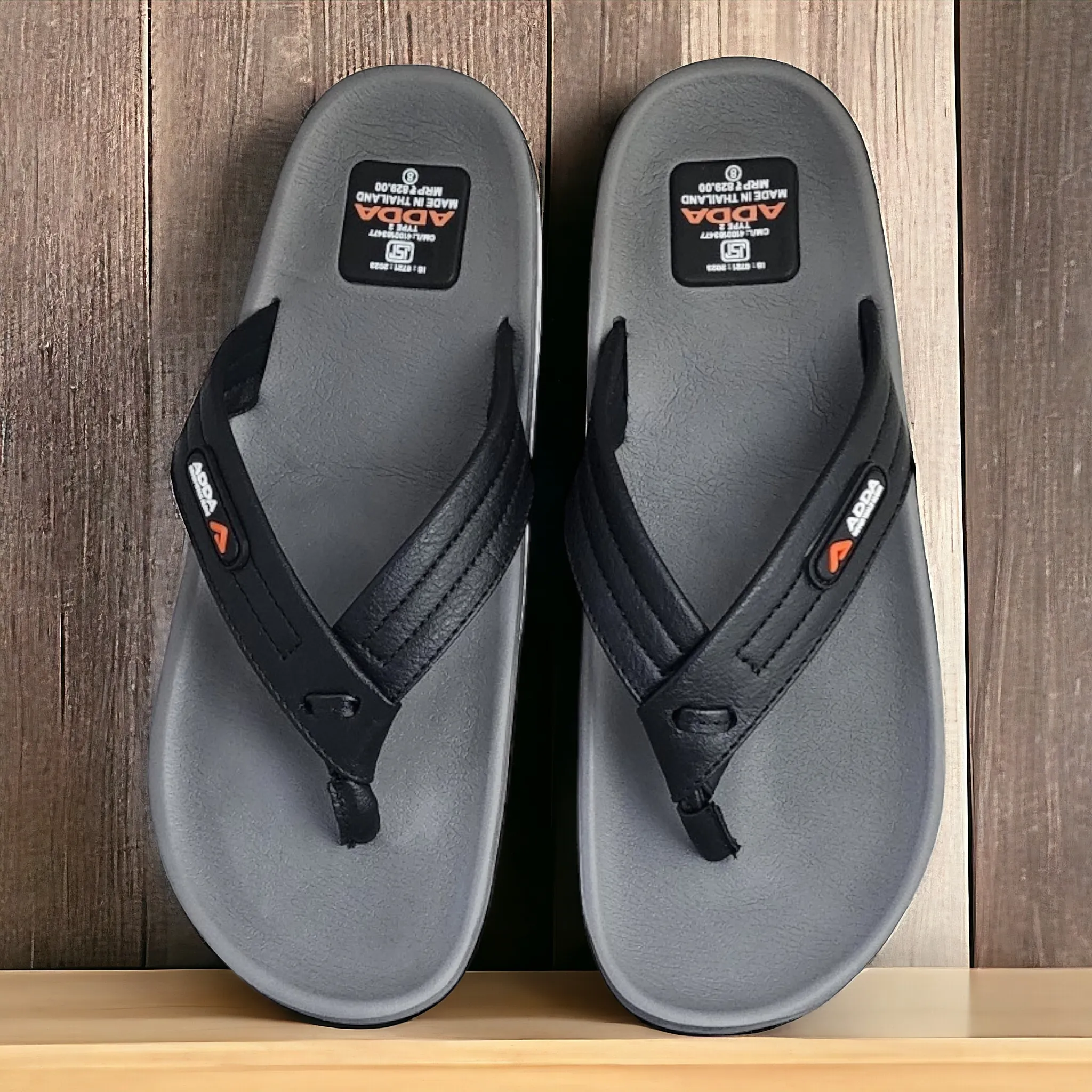 ADDA ONLY1 GREY/BLACK Men's Slipper/Chapple/Flip flop