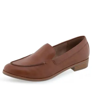 Aerosoles Women's East Side Loafer, Dark Tan Leather, 8.5 Wide