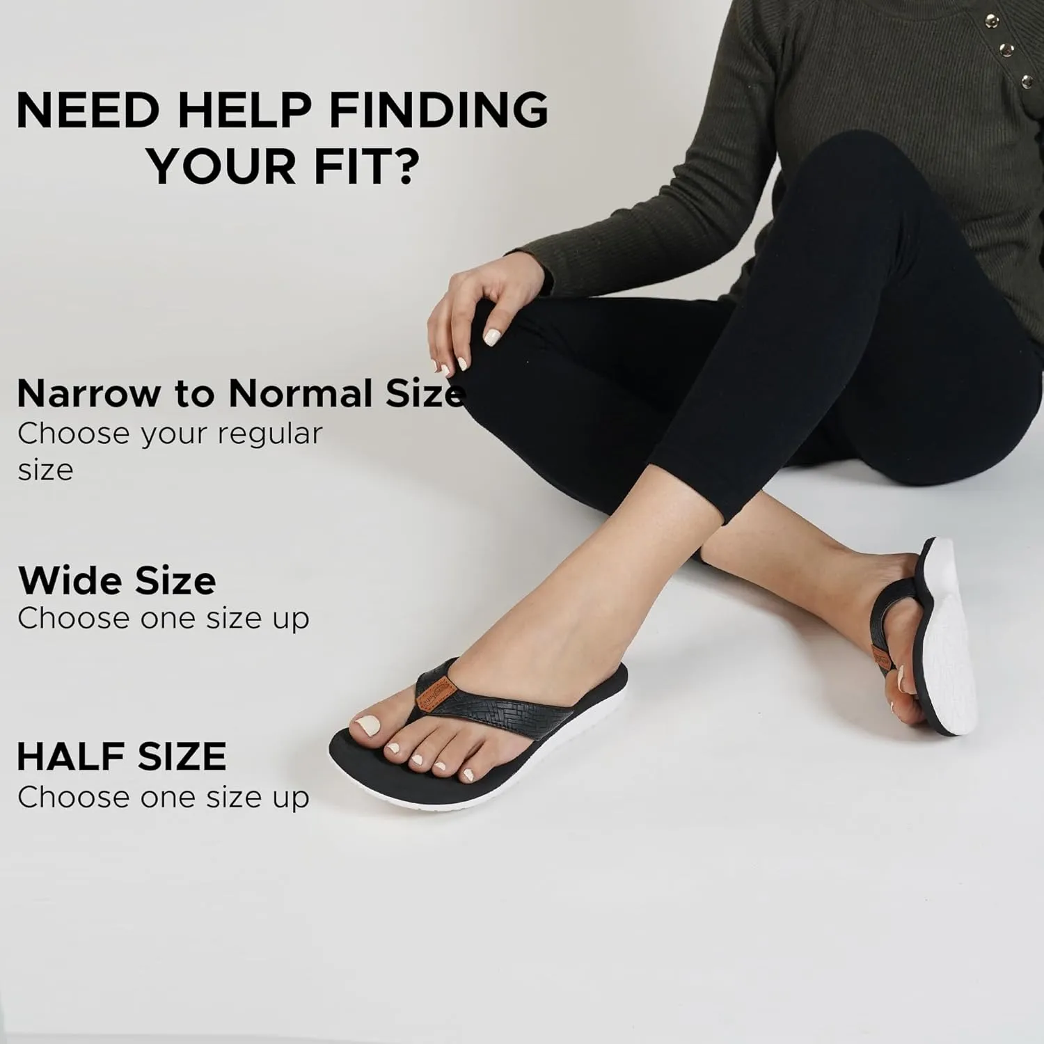 AEROTHOTIC Flip Flops Arch Support Womens – Slip On Recovery Plantar Fasciitis Relief Orthotic Slippers – Lightweight Thong Cushioning Sandals Women – Indoor Outdoor Beach Yoga Mat Footbed Footwear
