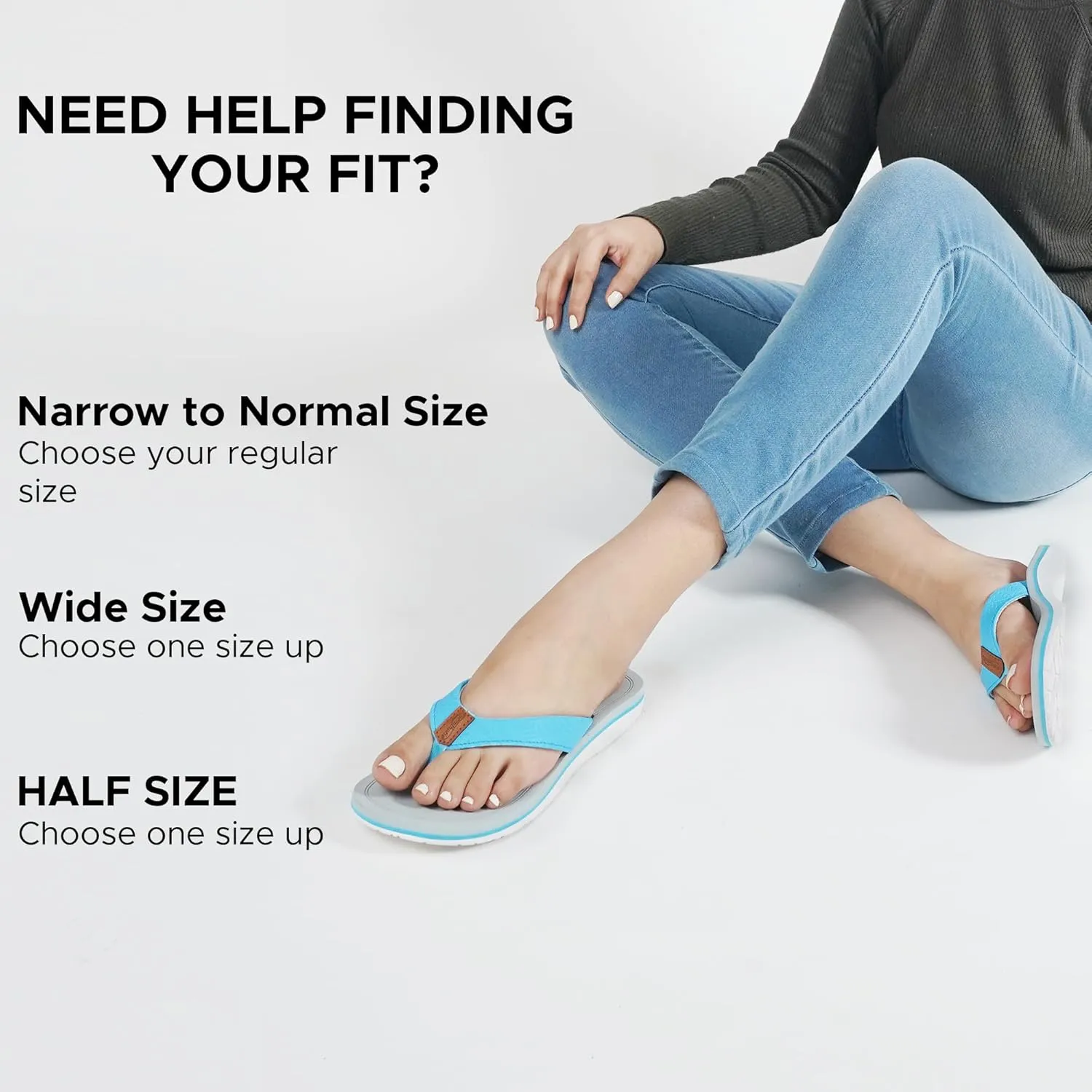AEROTHOTIC Flip Flops Arch Support Womens – Slip On Recovery Plantar Fasciitis Relief Orthotic Slippers – Lightweight Thong Cushioning Sandals Women – Indoor Outdoor Beach Yoga Mat Footbed Footwear