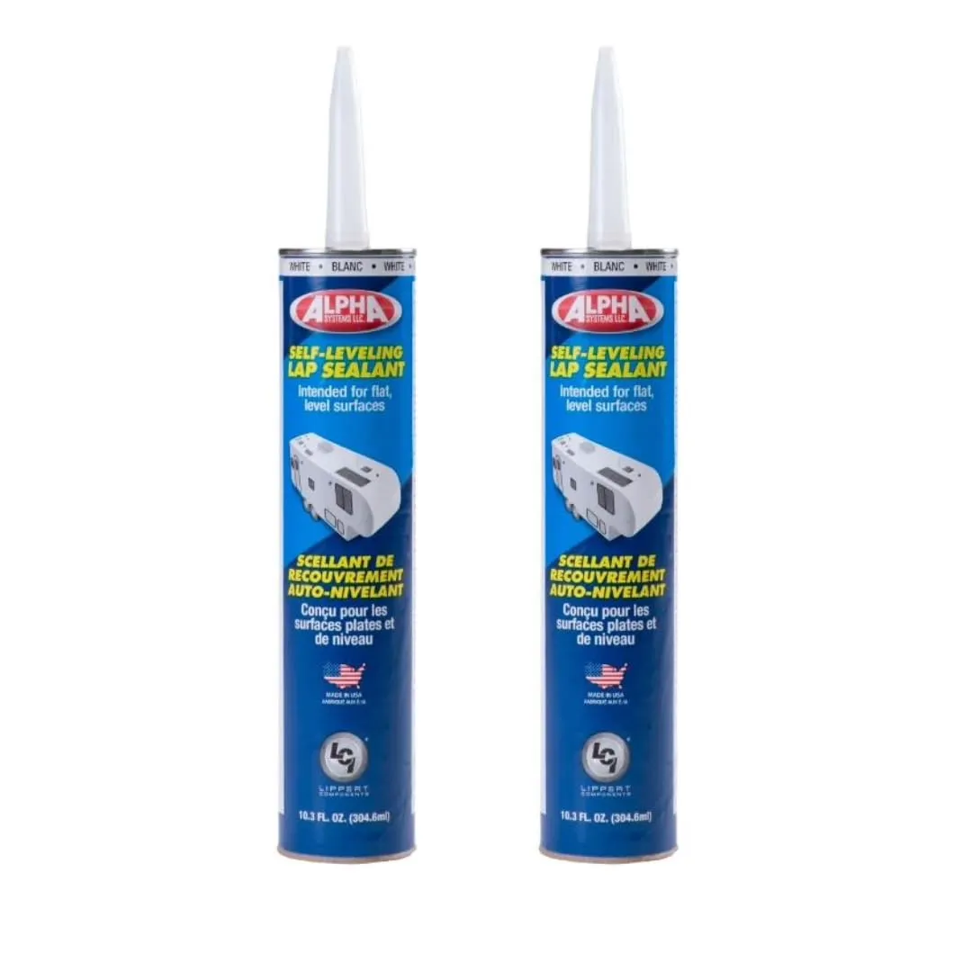 Alpha Sealant; 1021 Low VOC/Alpha Systems N102101TLCI Used On Horizontal/Flat Surfaces; Contains Materials for The Use of Air Mask/Ventilation; Self Leveling; White; 10.3 Ounce Tube; 2 Pack Special