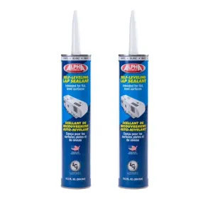 Alpha Sealant; 1021 Low VOC/Alpha Systems N102101TLCI Used On Horizontal/Flat Surfaces; Contains Materials for The Use of Air Mask/Ventilation; Self Leveling; White; 10.3 Ounce Tube; 2 Pack Special