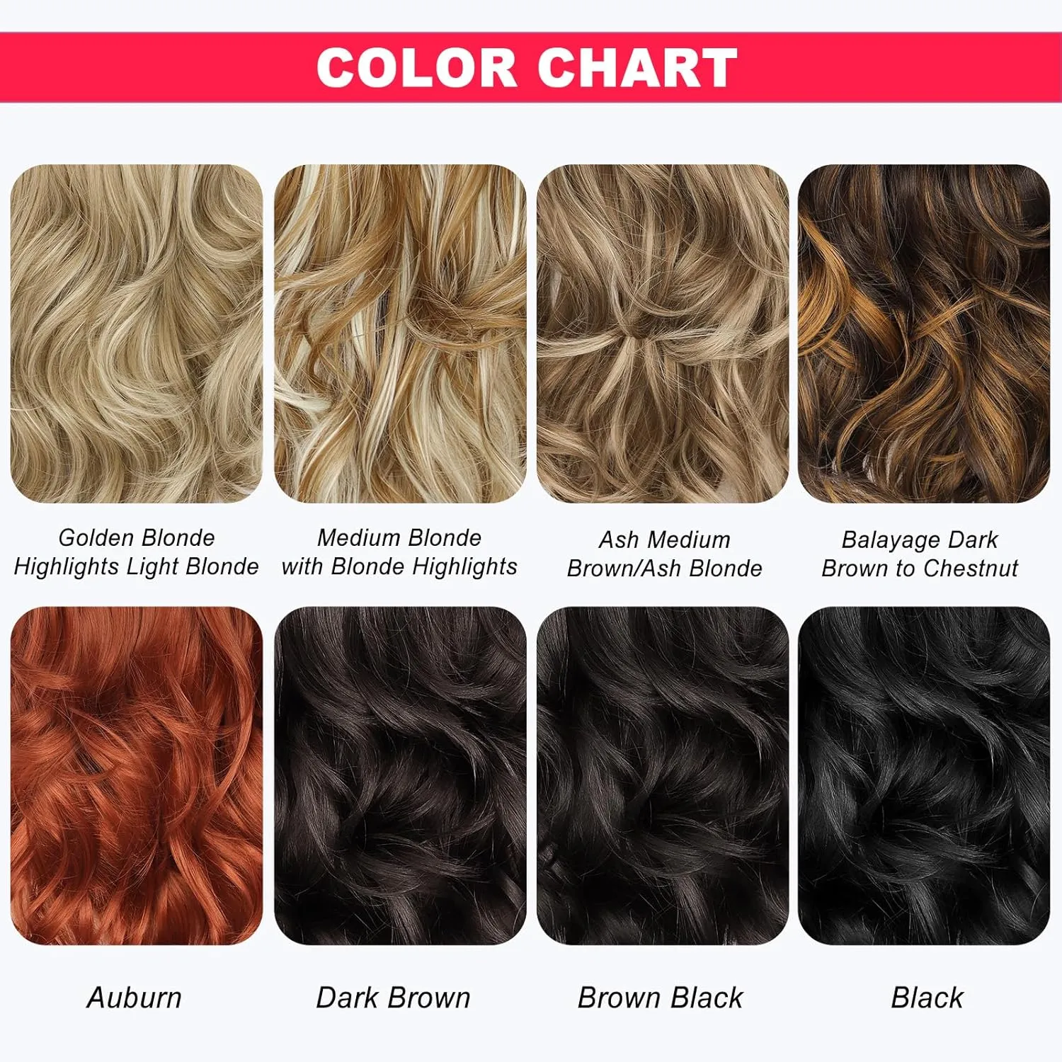 ALXNAN Long Wavy Hair Extensions for Women, Clip in Hair Extensions Clip Ins Soft Full Head Synthetic Hairpieces 20 Inch Golden Blonde Highlights Light Blonde