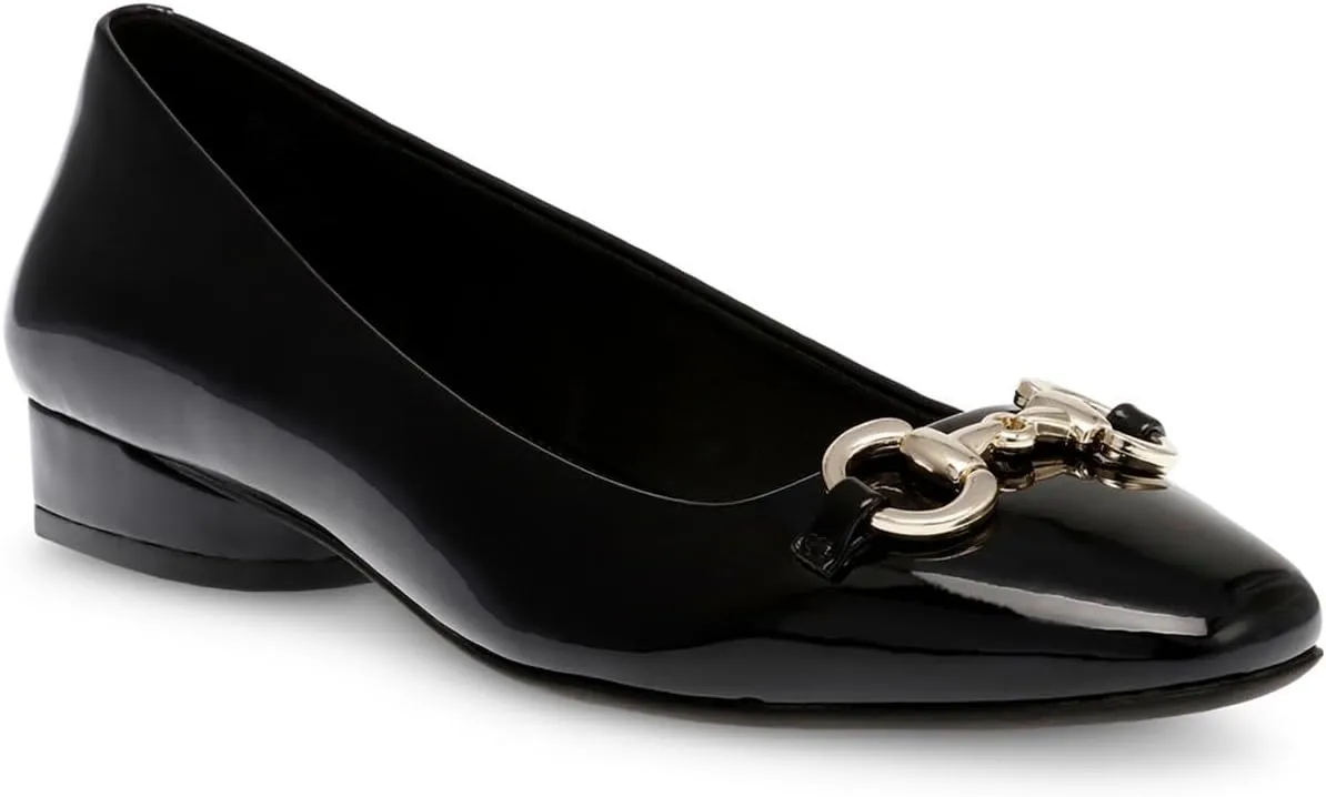 Anne Klein Womens CORA Chain Slip On Loafers