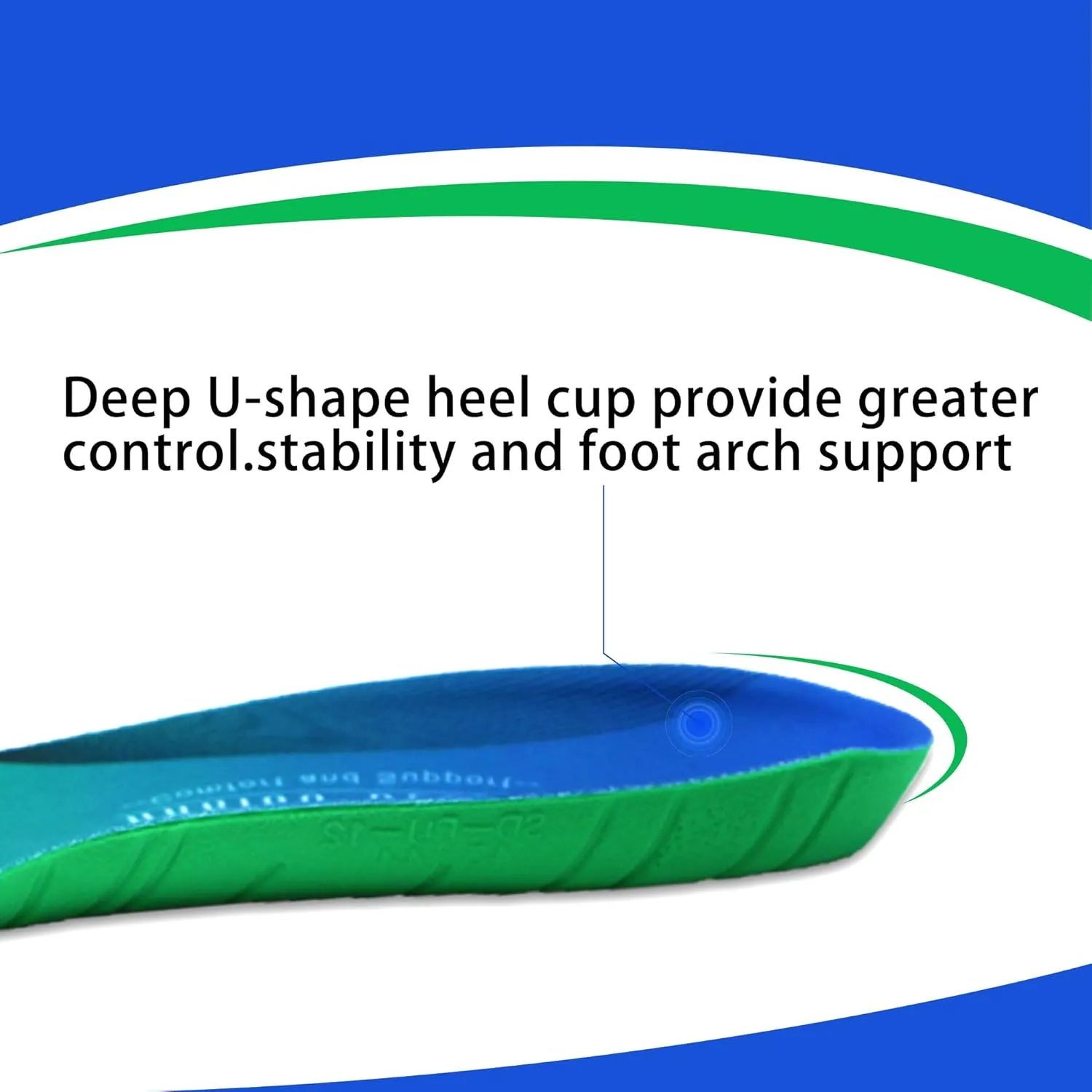 ARRIGO BELLO Insoles Men Women Walker Longer Comfortable Shoe Insert Cushioning Foam Without Muscle Fatigue Flexible Arch Support for Walking,Hiking,and Standing on Feet All-Day(Green,M)