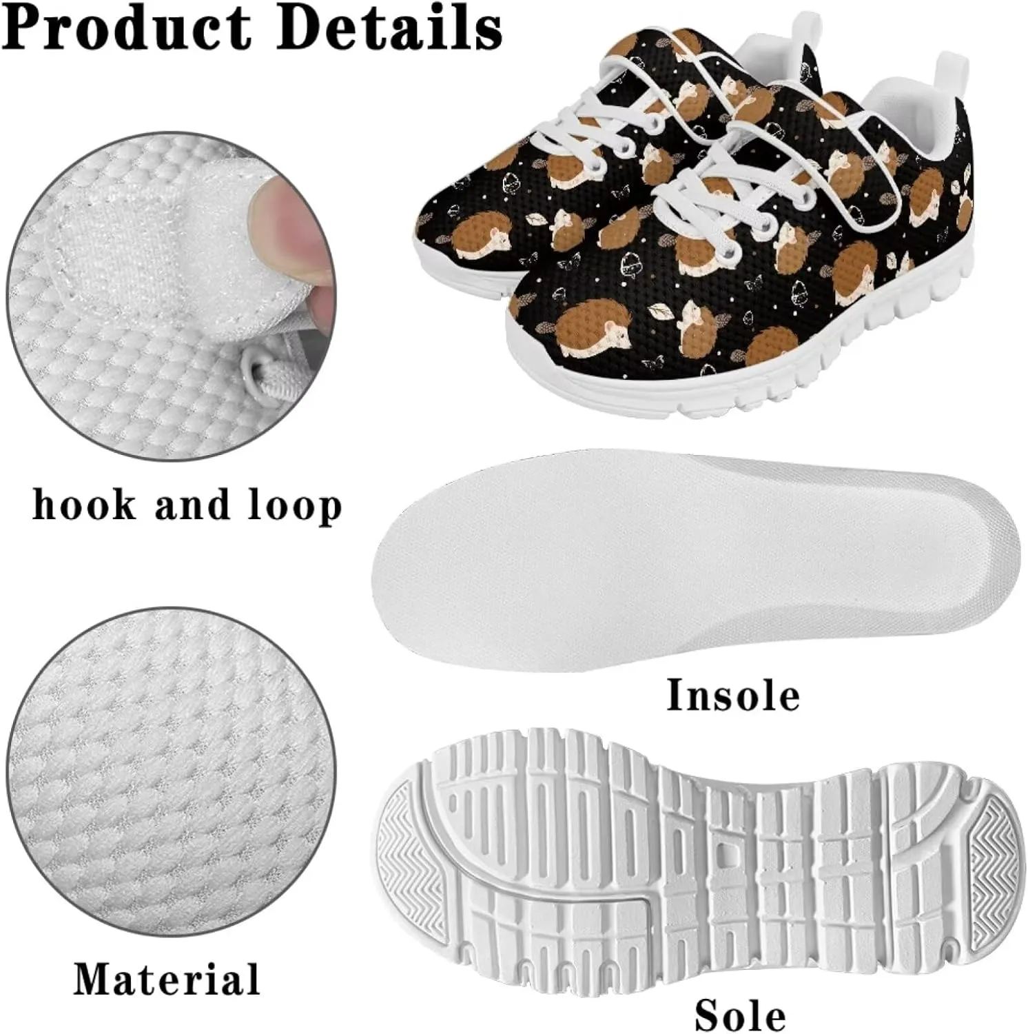 Athletic Sneaker for Boys Girls Casual Hiking Shoes Non Slip Tennis Fitness Walking Strap Sneakers
