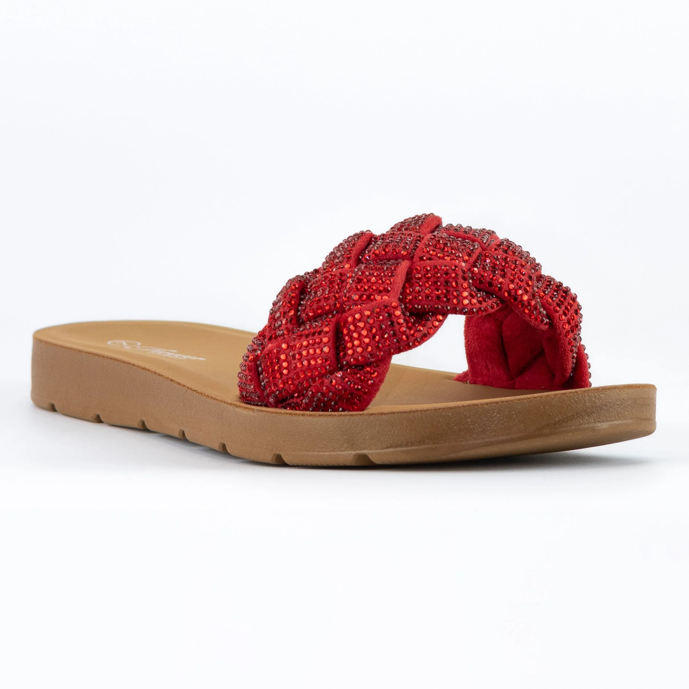 Babylon - Women’s Sparkling Strap Sandals, Cushioned Footbed & Easy Slip-On Design, Ideal for Casual Outings or Vacations