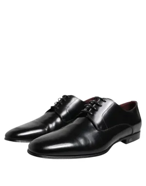 Black Massive discount Derby Formal Dress Up & Gabbana Leather Dolce Shoes Secure Lace