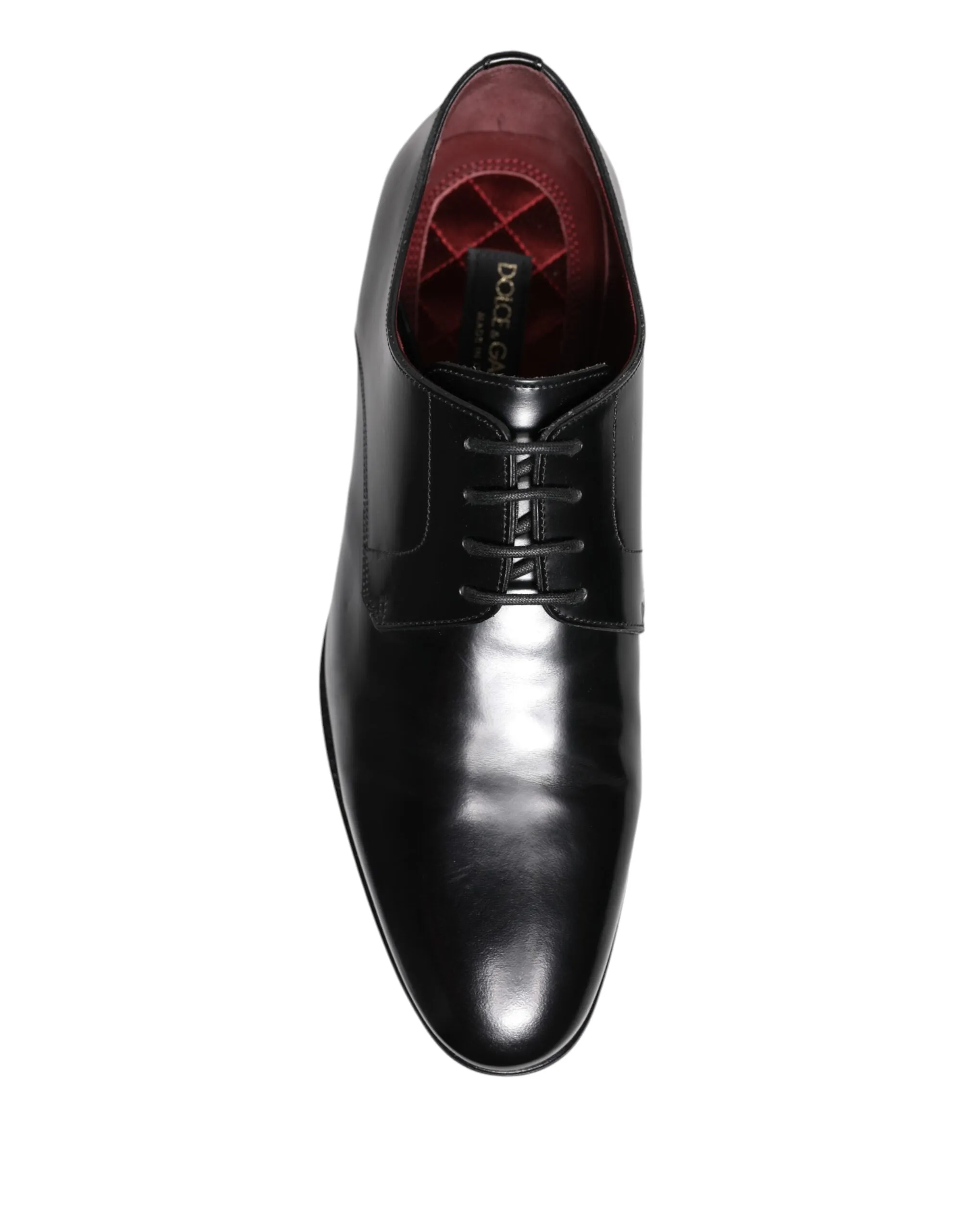 Black Massive discount Derby Formal Dress Up & Gabbana Leather Dolce Shoes Secure Lace