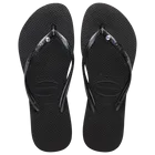 BLACK Swarovski crystal embellished flip flop