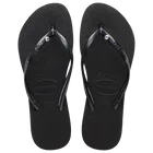 BLACK Swarovski crystal embellished flip flop