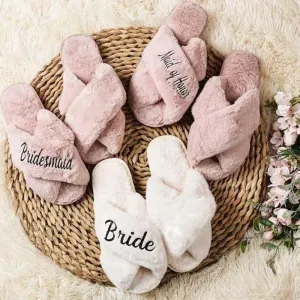 bride   bridesmaid flip flop slippers