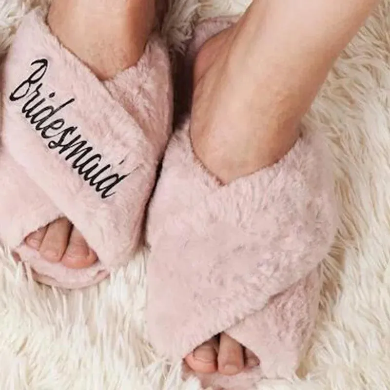 bride   bridesmaid flip flop slippers