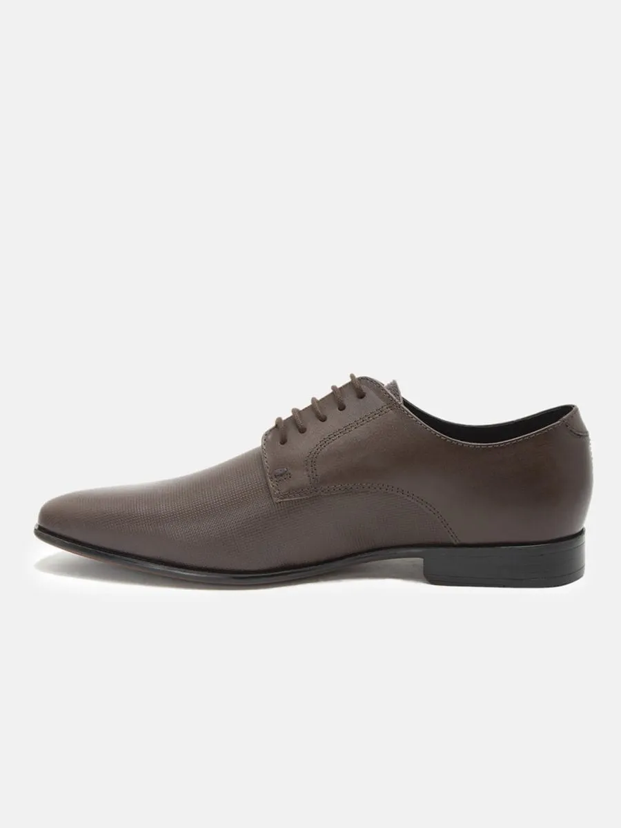 Brown Leather  Derby Shoes