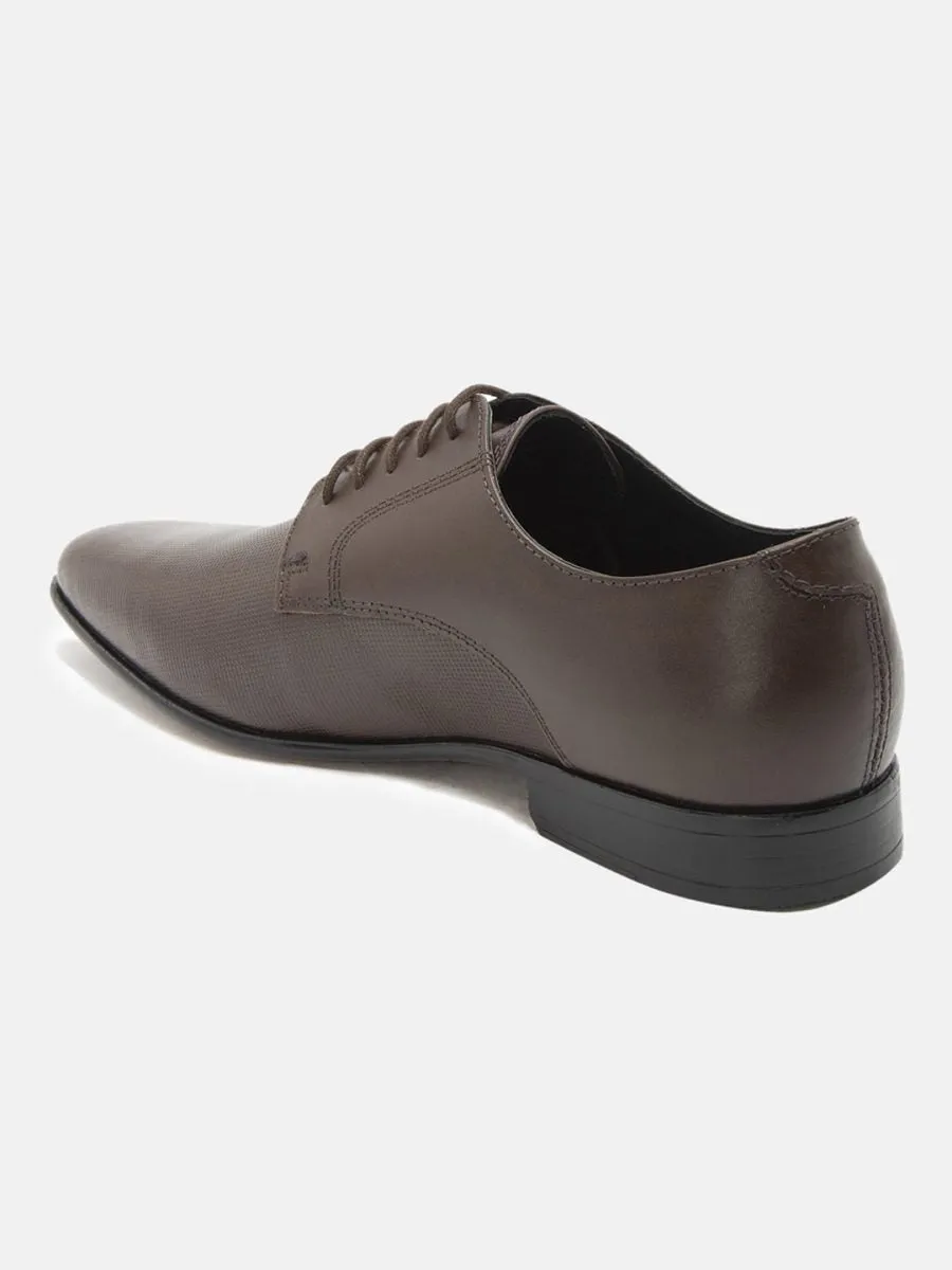 Brown Leather  Derby Shoes
