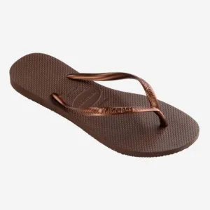 Brown Summer clearance Chocolate - Rubber Havaianas Slim Flip Hassle-free returns - Womens PLAIN Flops: