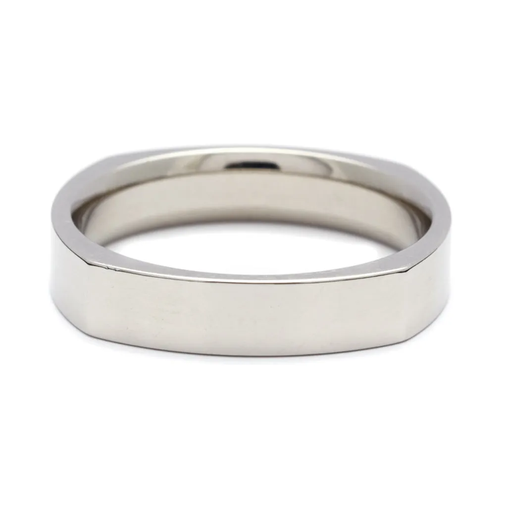 Brushed Soft Square Band - 14k Gold, 4mm