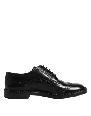 Budget-friendly Derby Calf Privacy-protected Dress Leather Dolce & Formal Shoes Gabbana Black