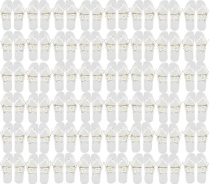 Bulk Flip Flops for Weddings, 48 Pairs, Reception Guest Slippers, Men Women Destination Beach Pool Wholesale Pack