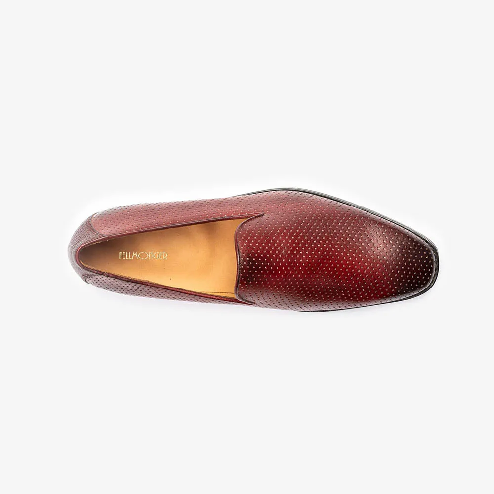 Burgundy Perforated Penny Loafer