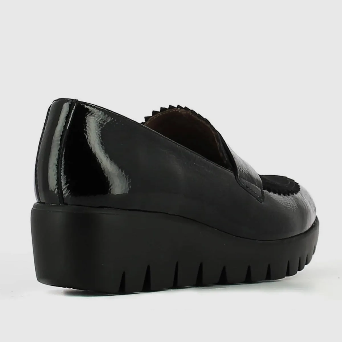 C-33223 Dress Wedge Loafer in Black Patent