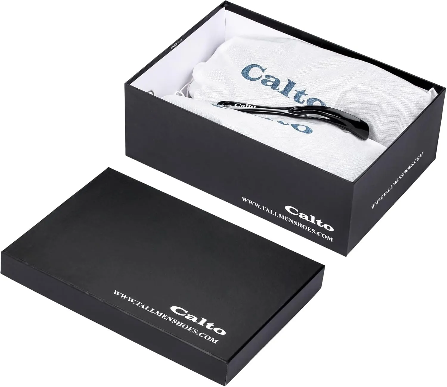 CALTO Men's Invisible Height Increasing Elevator Shoes - Black Premium Leather Lace-up Round-Toe Formal Derby Oxfords - 2.8 Inches Taller - Y7425- Size 10 D(M) US