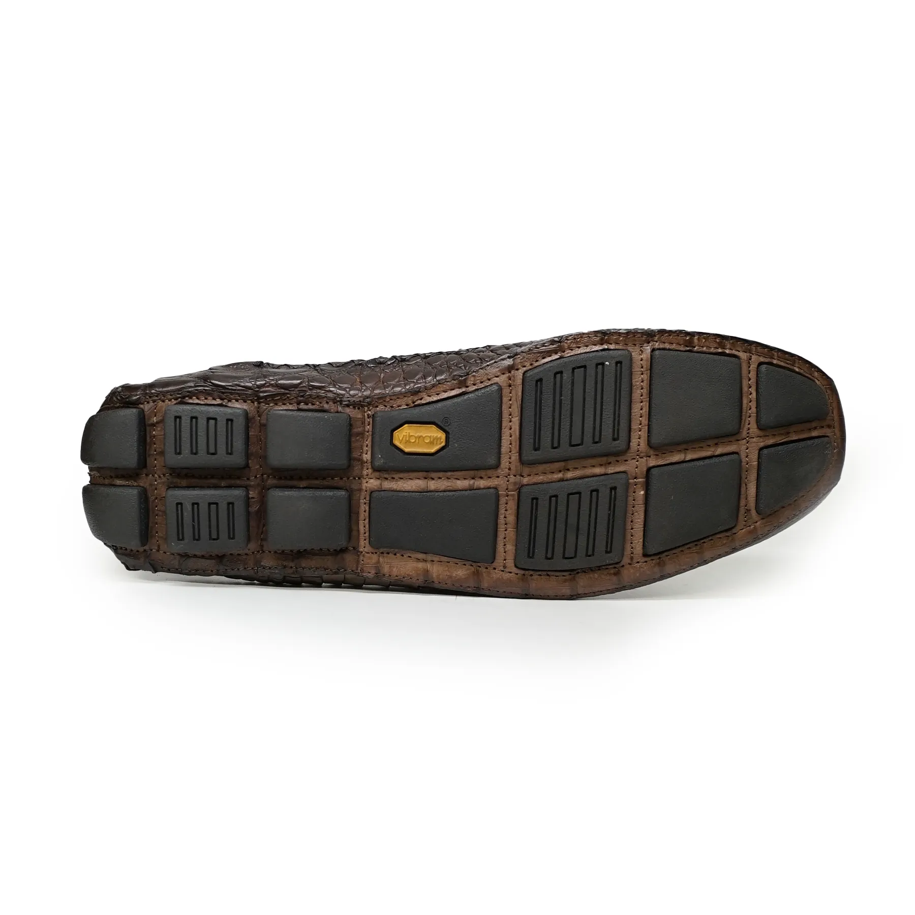 Calzoleria Toscana 4551 Dark Brown Hornback Driver Loafers