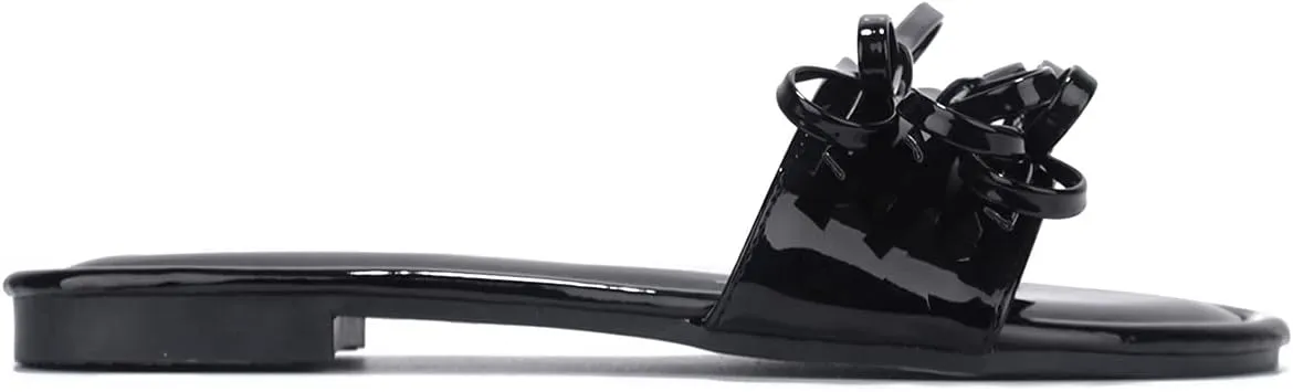 Cape Robbin LeMoney Jelly Flips Flops Sandals for Women, Flat Slides Womens Mules Slip On Shoes