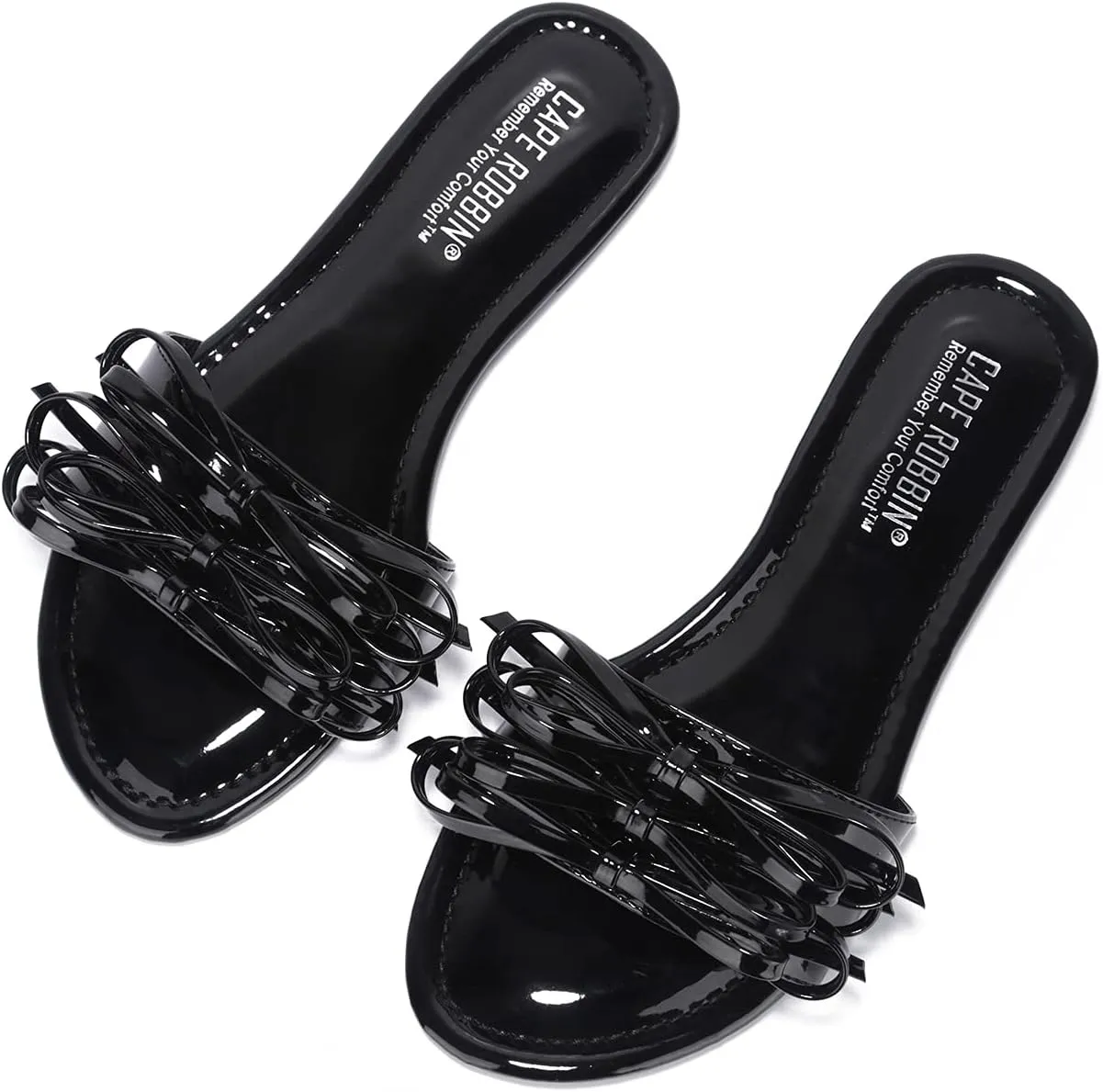 Cape Robbin LeMoney Jelly Flips Flops Sandals for Women, Flat Slides Womens Mules Slip On Shoes