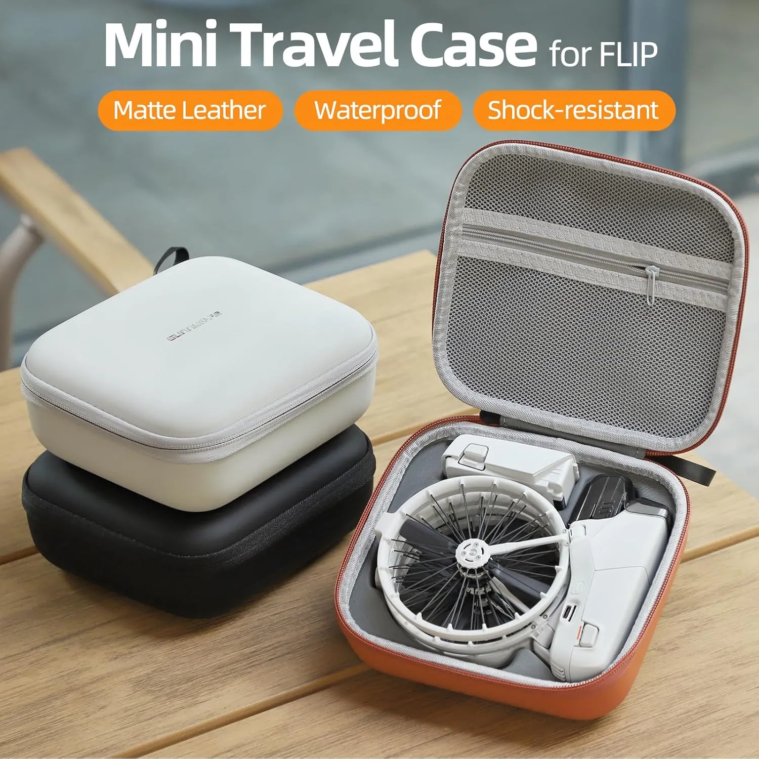 Carrying Case for DJI Flip, Portable Travel Storage Bag for DJI Flip Drone Accessories (Orange)