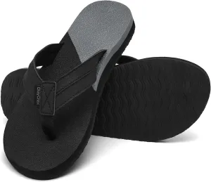 ChayChax Mens Flip Flops Arch Support Comfort Beach Thong Sandals with Ultra Cushion Footbed