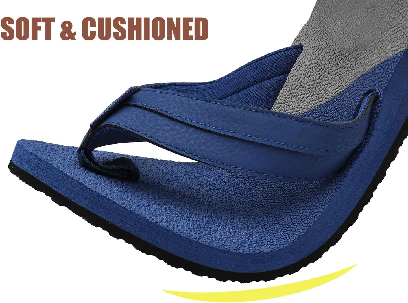 ChayChax Mens Flip Flops Arch Support Comfort Beach Thong Sandals with Ultra Cushion Footbed