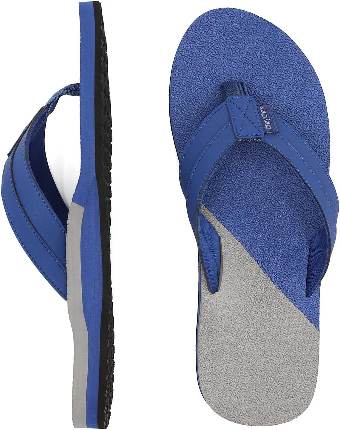 ChayChax Mens Flip Flops Arch Support Comfort Beach Thong Sandals with Ultra Cushion Footbed