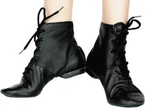 Cheapdancing Men’s & Women's Practice Dancing Shoes Soft Leather Flat Jazz Boots (Black, Adult, Men, 9.5, Numeric, US Footwear Size System, Medium)