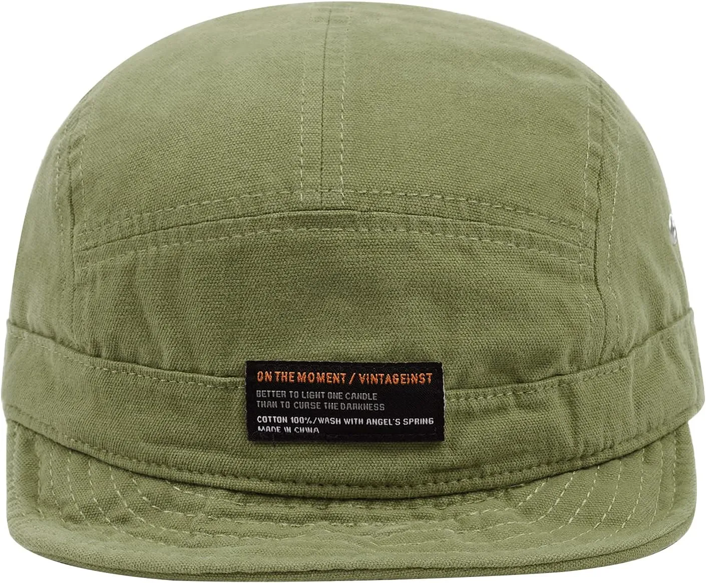 CLAPE Short Brim Baseball Cap 5 Panel Hat Soft Short Bill Trucker Cap Flat Snapback Hats Casual Outdoor Fitted Cap Dad Hats