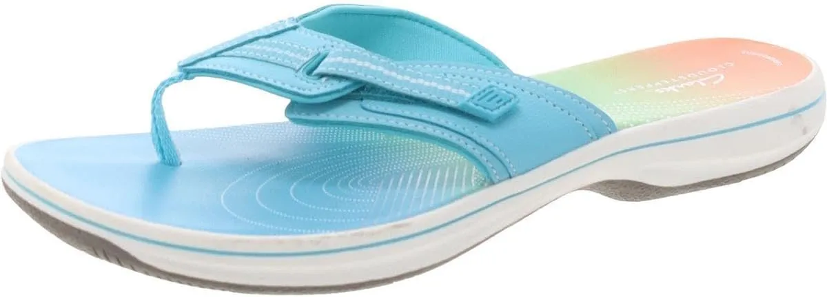 Clarks Cloudsteppers Womens Brinkley Jazzh Flip-Flops Blue 5 Medium (B,M)